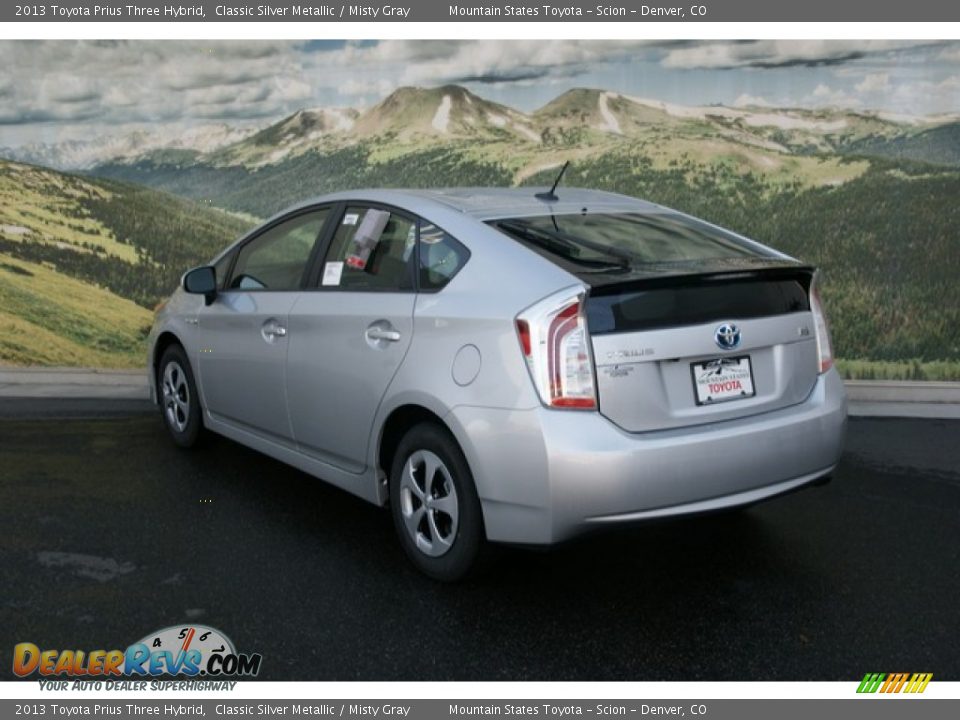 2013 Toyota Prius Three Hybrid Classic Silver Metallic / Misty Gray Photo #2