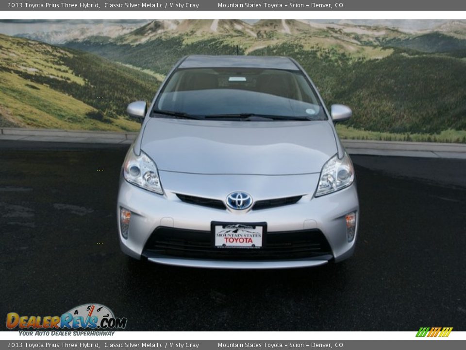 2013 Toyota Prius Three Hybrid Classic Silver Metallic / Misty Gray Photo #3