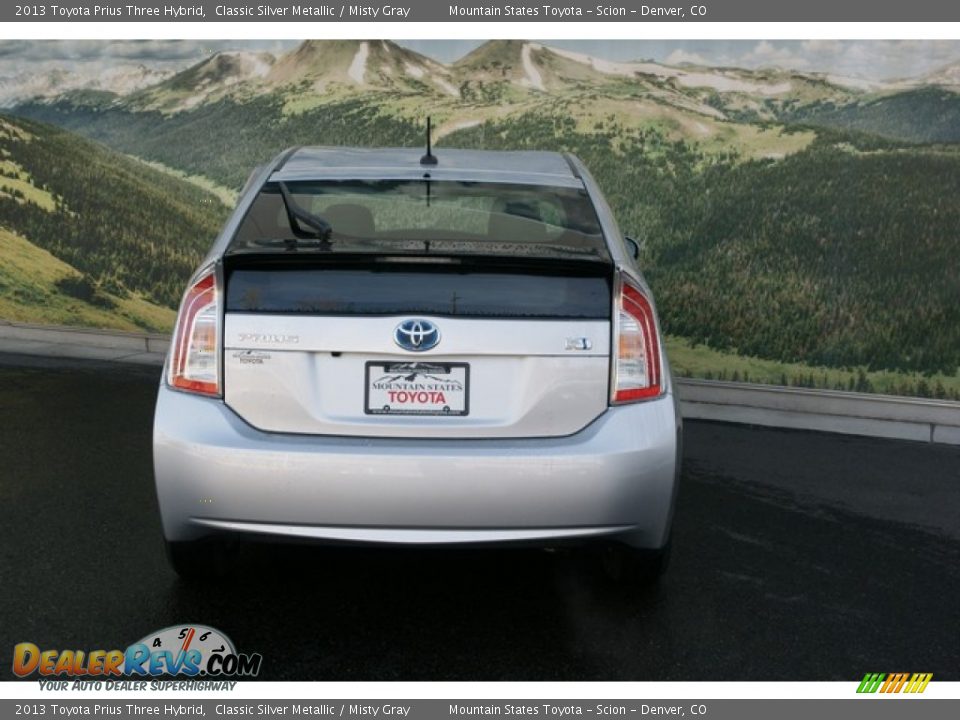 2013 Toyota Prius Three Hybrid Classic Silver Metallic / Misty Gray Photo #4
