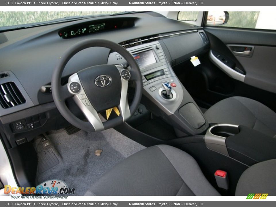 2013 Toyota Prius Three Hybrid Classic Silver Metallic / Misty Gray Photo #5