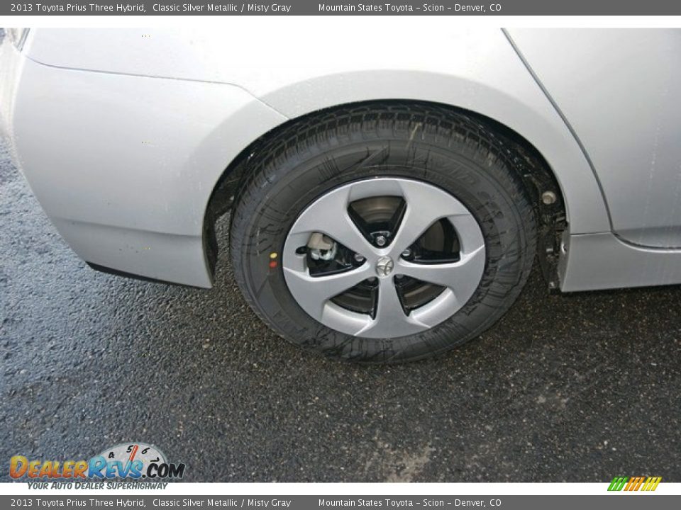2013 Toyota Prius Three Hybrid Classic Silver Metallic / Misty Gray Photo #9