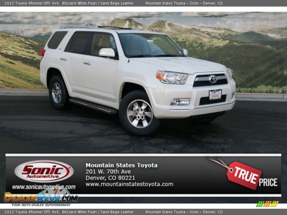 2013 Toyota 4Runner SR5 4x4 Blizzard White Pearl / Sand Beige Leather Photo #1