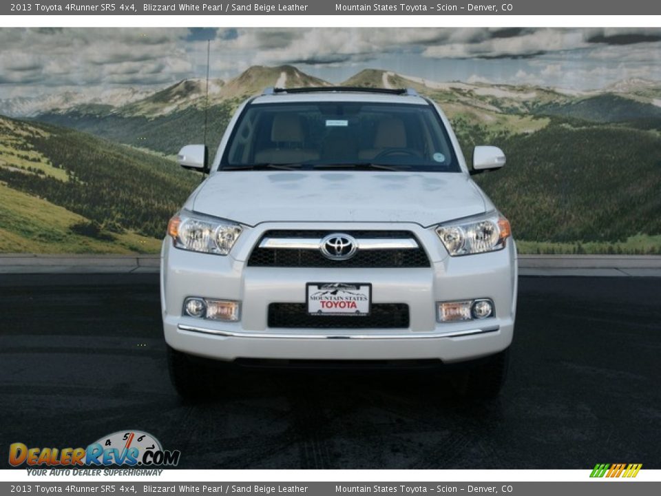 2013 Toyota 4Runner SR5 4x4 Blizzard White Pearl / Sand Beige Leather Photo #3