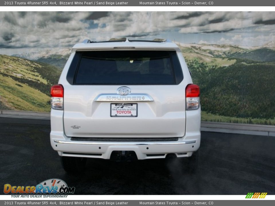 2013 Toyota 4Runner SR5 4x4 Blizzard White Pearl / Sand Beige Leather Photo #4