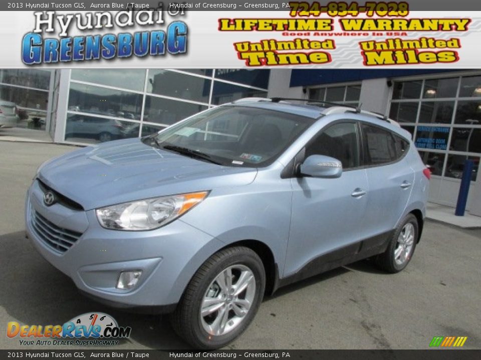 2013 Hyundai Tucson GLS Aurora Blue / Taupe Photo #1