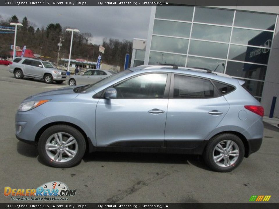 2013 Hyundai Tucson GLS Aurora Blue / Taupe Photo #2
