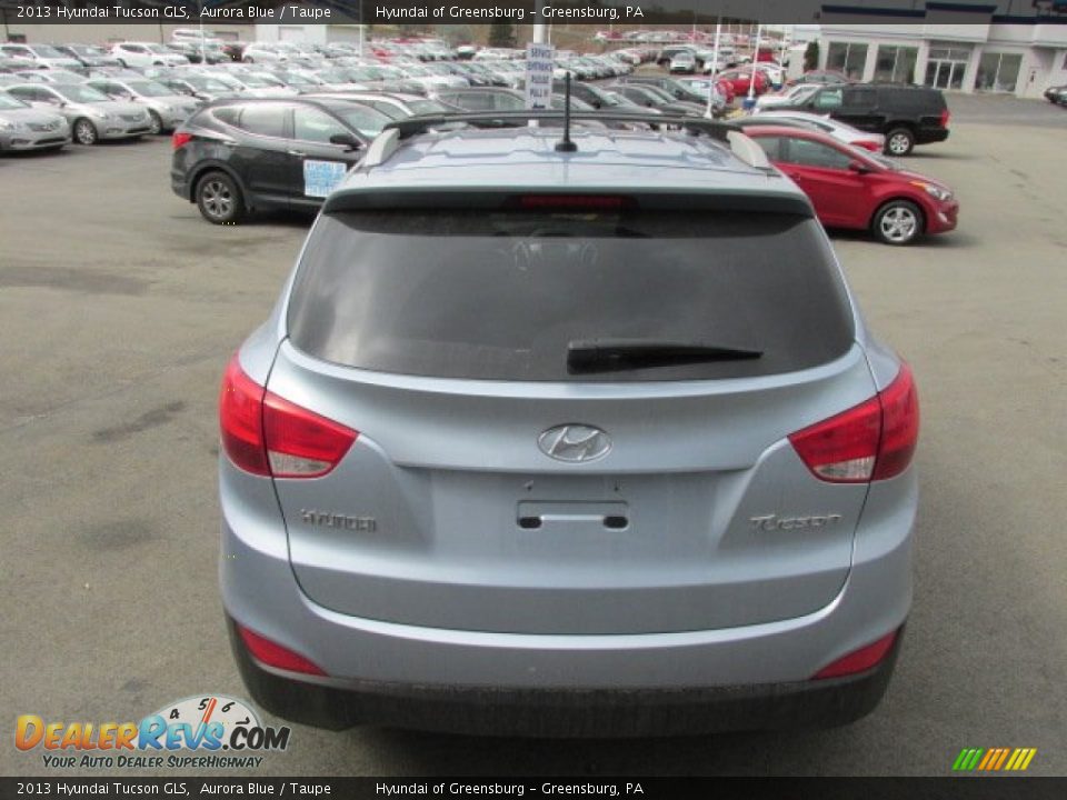 2013 Hyundai Tucson GLS Aurora Blue / Taupe Photo #4