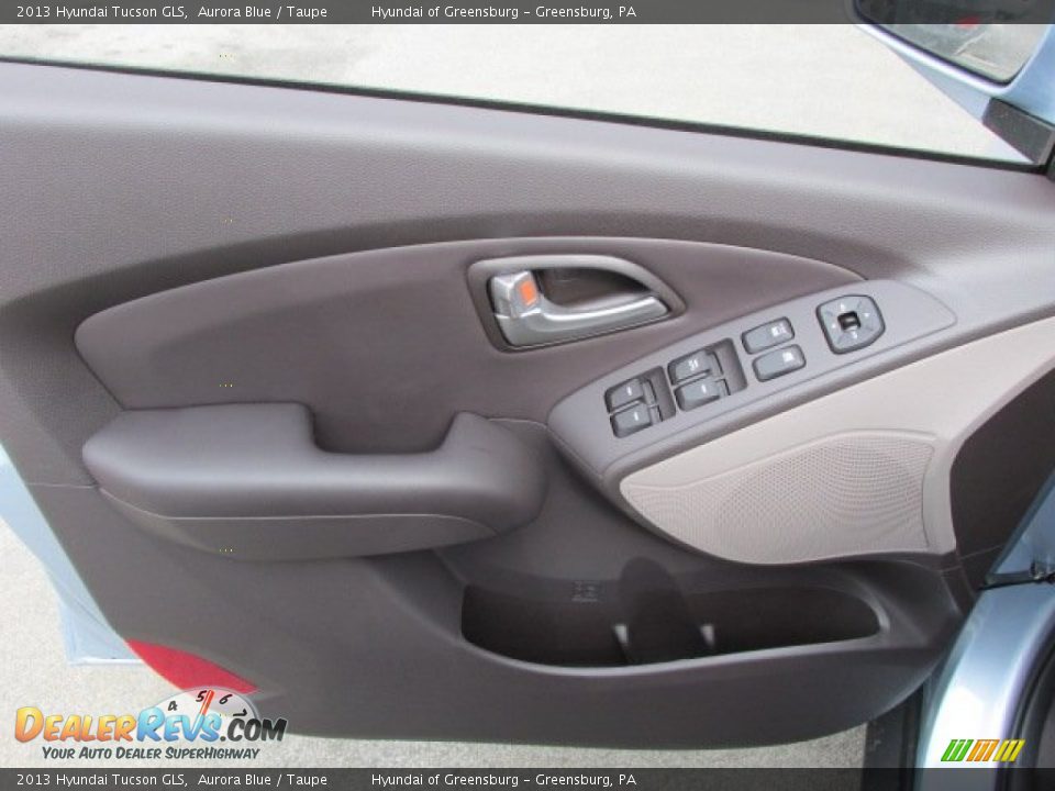 2013 Hyundai Tucson GLS Aurora Blue / Taupe Photo #6
