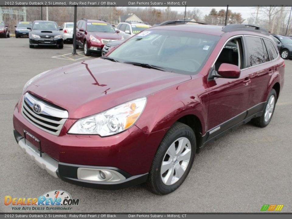 2012 Subaru Outback 2.5i Limited Ruby Red Pearl / Off Black Photo #3