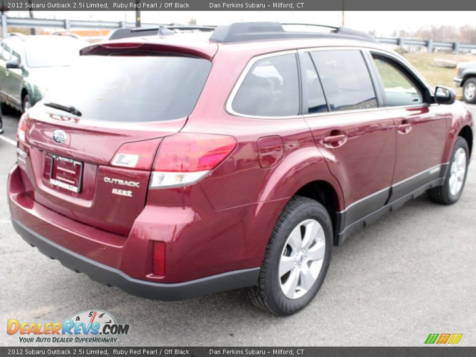 2012 Subaru Outback 2.5i Limited Ruby Red Pearl / Off Black Photo #6