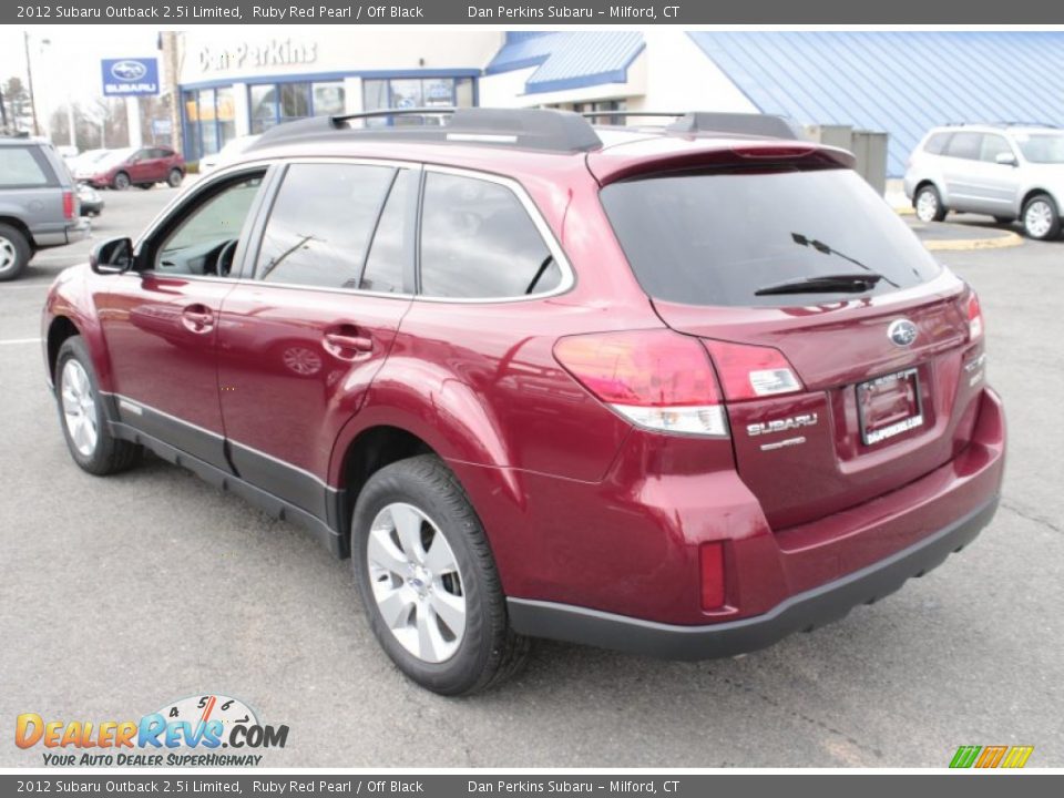 2012 Subaru Outback 2.5i Limited Ruby Red Pearl / Off Black Photo #10