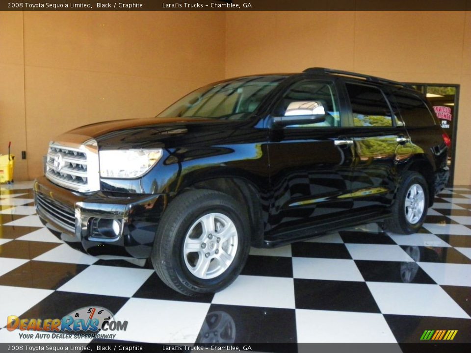 2008 Toyota Sequoia Limited Black / Graphite Photo #3