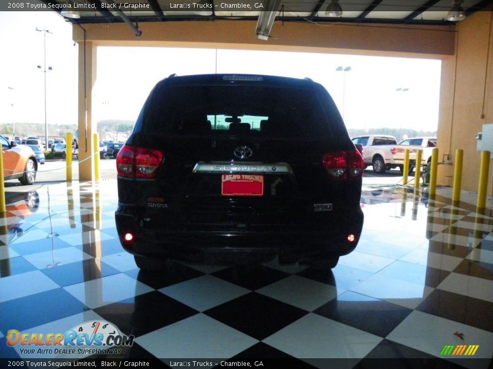 2008 Toyota Sequoia Limited Black / Graphite Photo #5