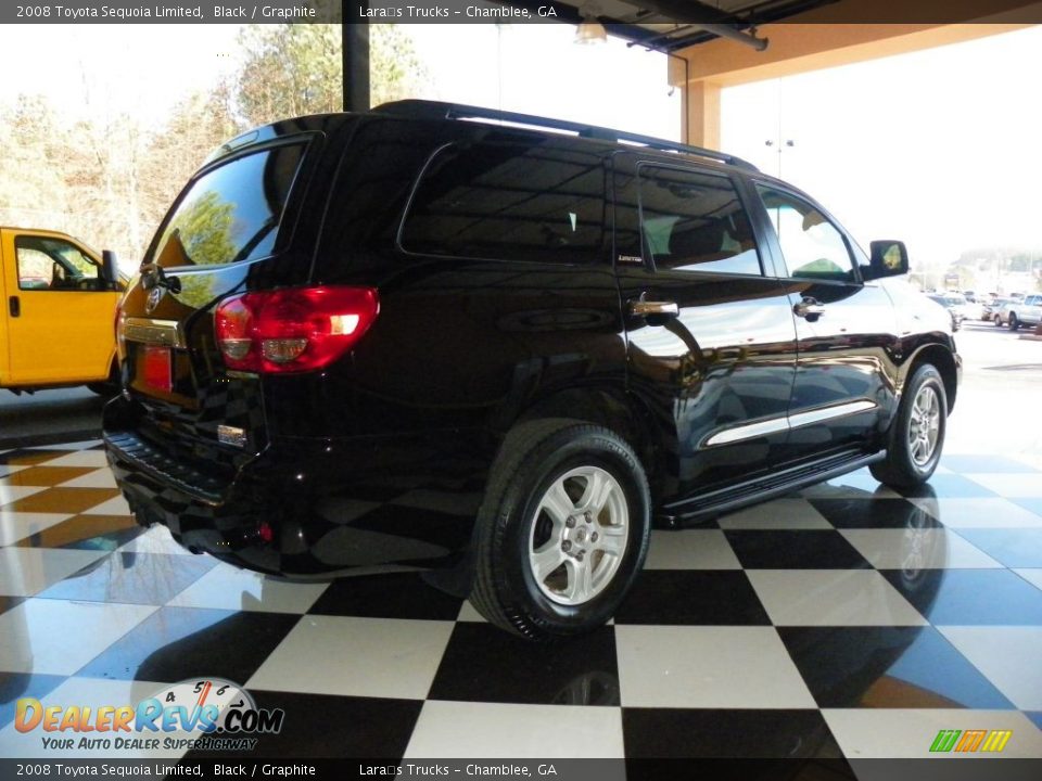 2008 Toyota Sequoia Limited Black / Graphite Photo #6