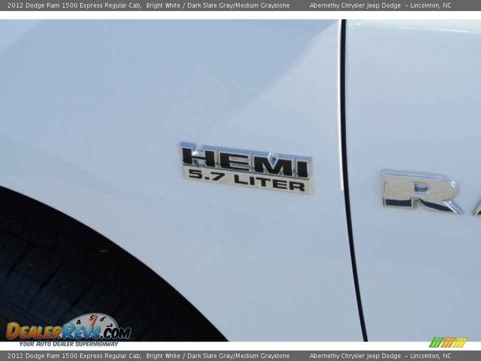 2012 Dodge Ram 1500 Express Regular Cab Bright White / Dark Slate Gray/Medium Graystone Photo #7
