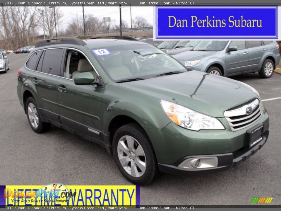 2012 Subaru Outback 2.5i Premium Cypress Green Pearl / Warm Ivory Photo #1