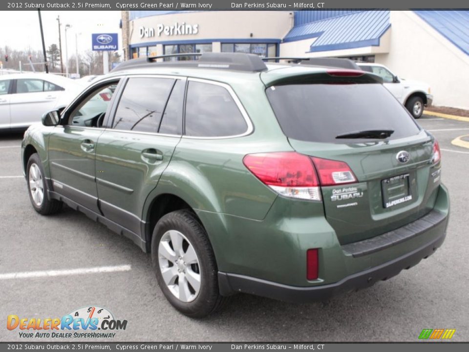 2012 Subaru Outback 2.5i Premium Cypress Green Pearl / Warm Ivory Photo #10