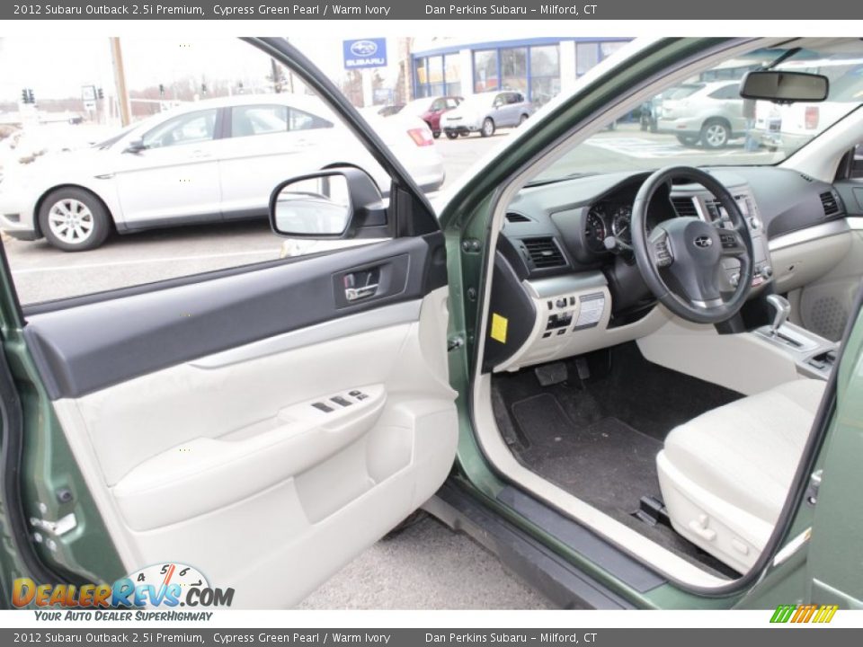 2012 Subaru Outback 2.5i Premium Cypress Green Pearl / Warm Ivory Photo #16