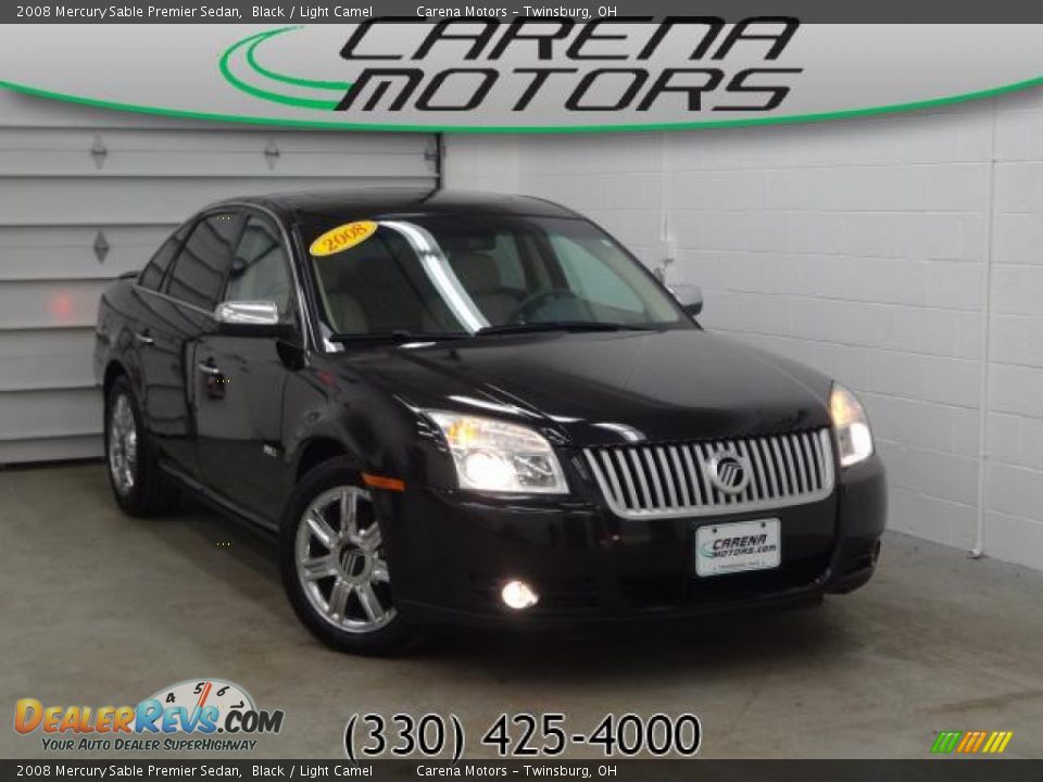 2008 Mercury Sable Premier Sedan Black / Light Camel Photo #1