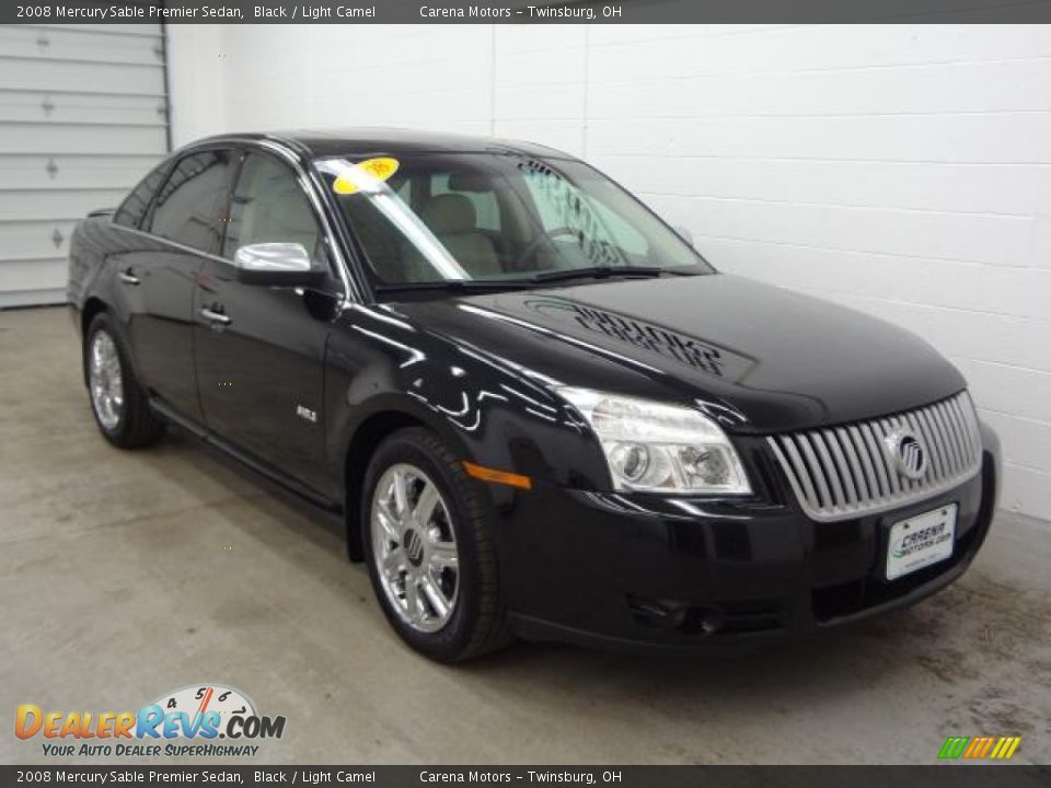 2008 Mercury Sable Premier Sedan Black / Light Camel Photo #4