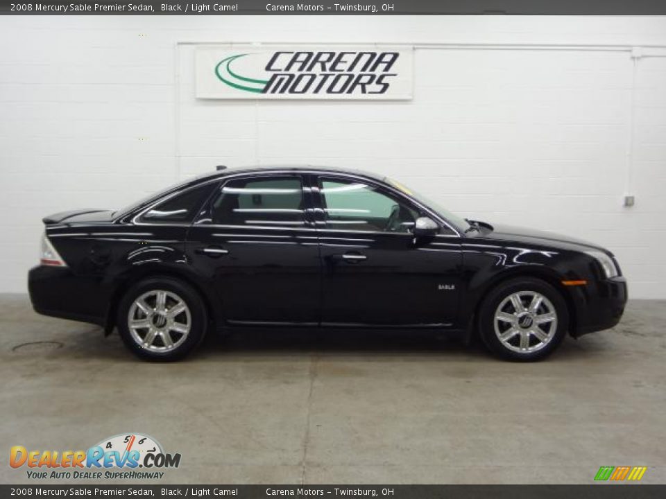 2008 Mercury Sable Premier Sedan Black / Light Camel Photo #5