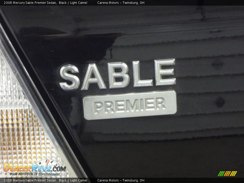 2008 Mercury Sable Premier Sedan Black / Light Camel Photo #8