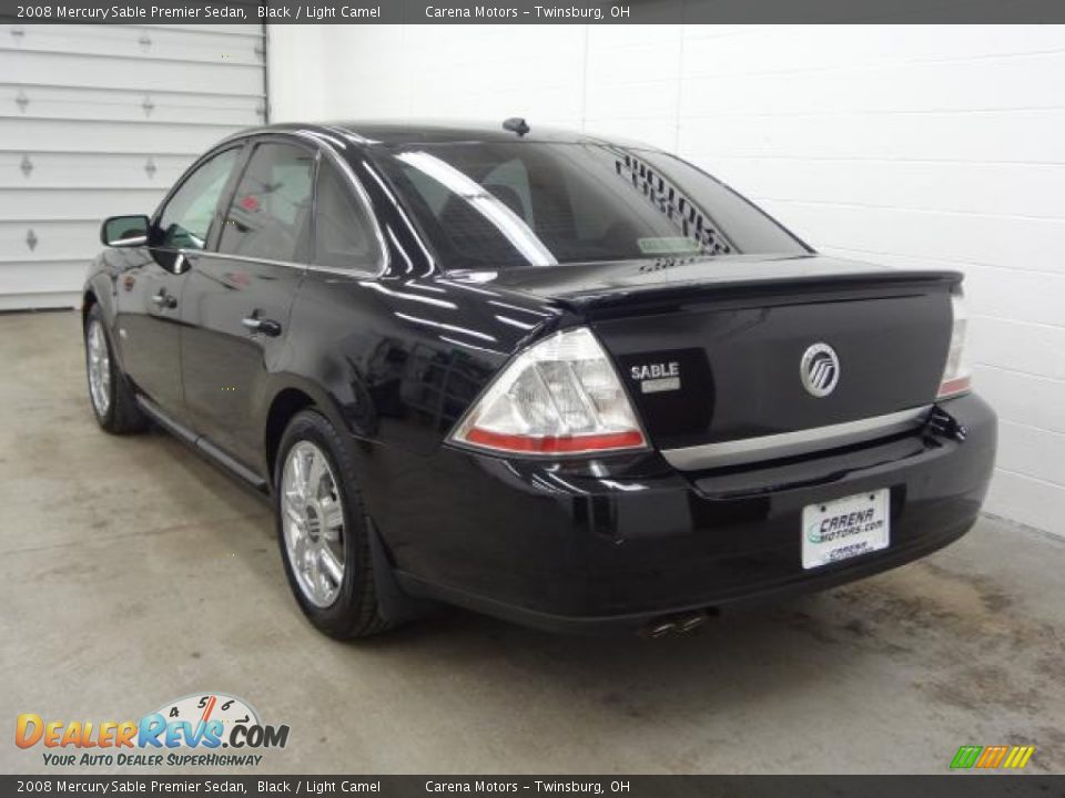 2008 Mercury Sable Premier Sedan Black / Light Camel Photo #9