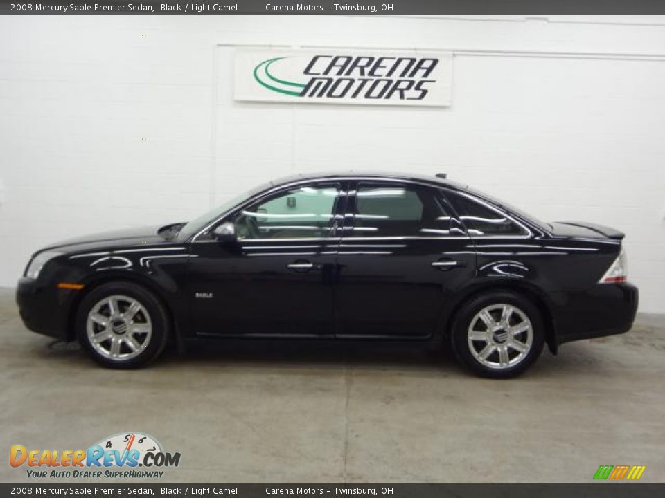 2008 Mercury Sable Premier Sedan Black / Light Camel Photo #10