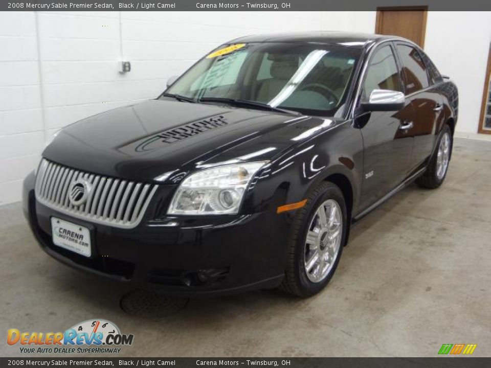 2008 Mercury Sable Premier Sedan Black / Light Camel Photo #11