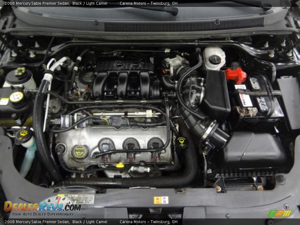 2008 Mercury Sable Premier Sedan Black / Light Camel Photo #12