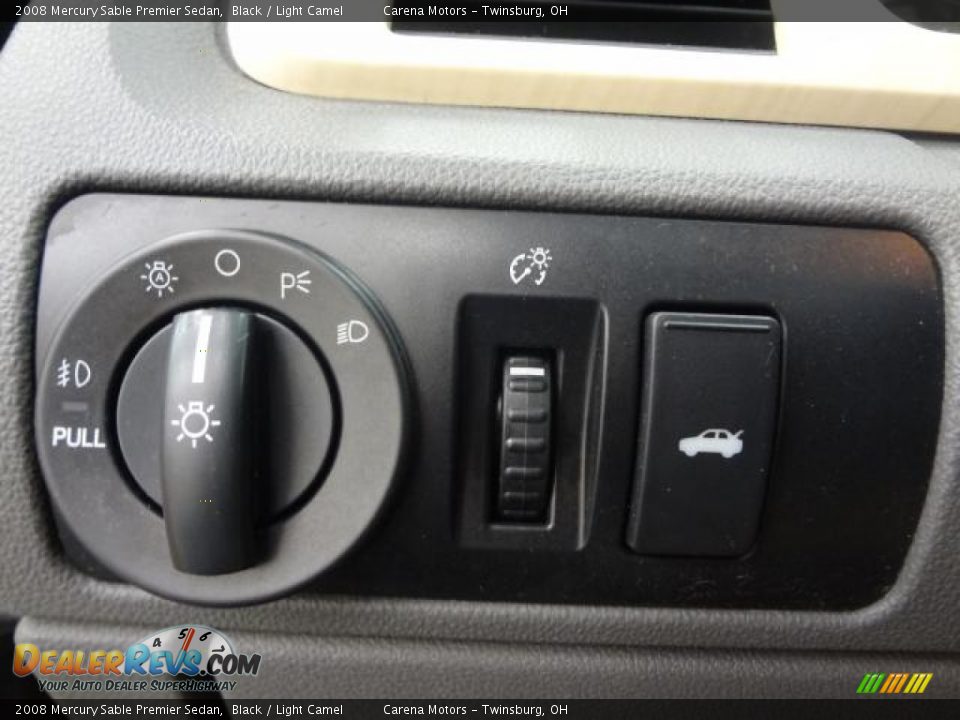 2008 Mercury Sable Premier Sedan Black / Light Camel Photo #21