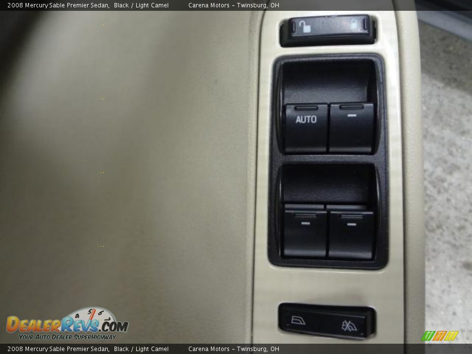 2008 Mercury Sable Premier Sedan Black / Light Camel Photo #23