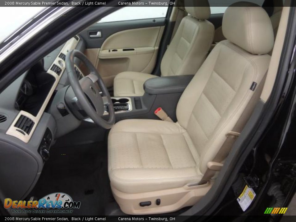 2008 Mercury Sable Premier Sedan Black / Light Camel Photo #25