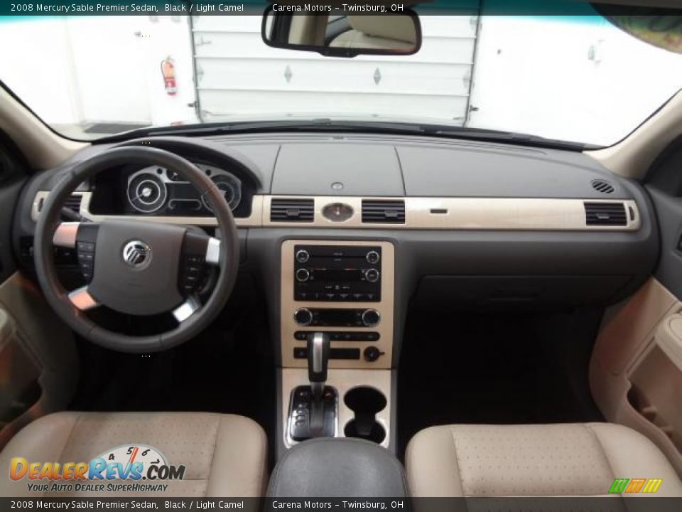 2008 Mercury Sable Premier Sedan Black / Light Camel Photo #29