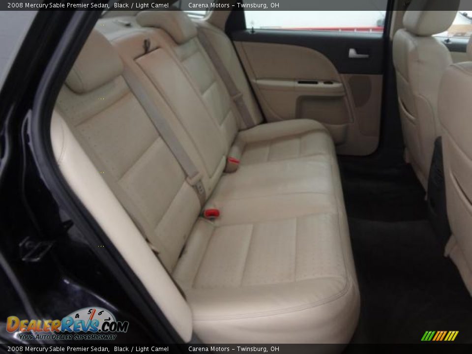 2008 Mercury Sable Premier Sedan Black / Light Camel Photo #30