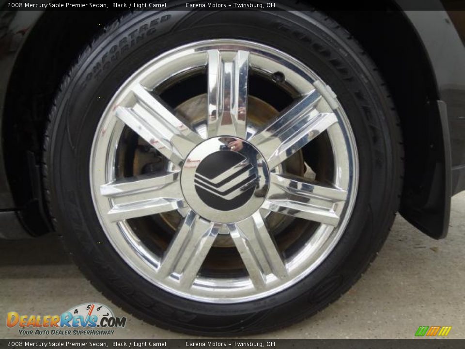 2008 Mercury Sable Premier Sedan Black / Light Camel Photo #34