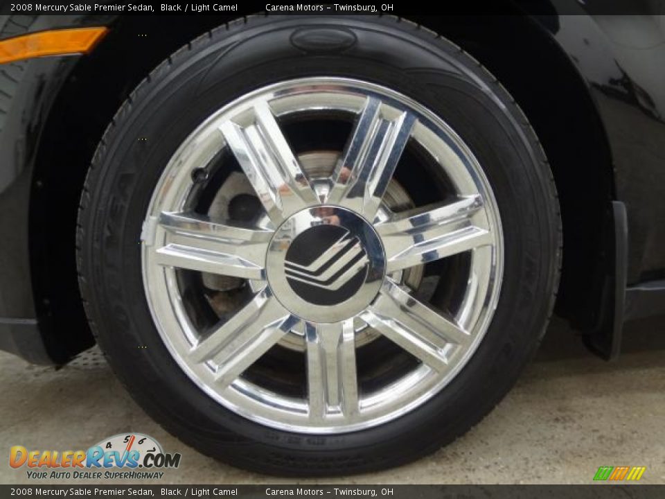 2008 Mercury Sable Premier Sedan Black / Light Camel Photo #35