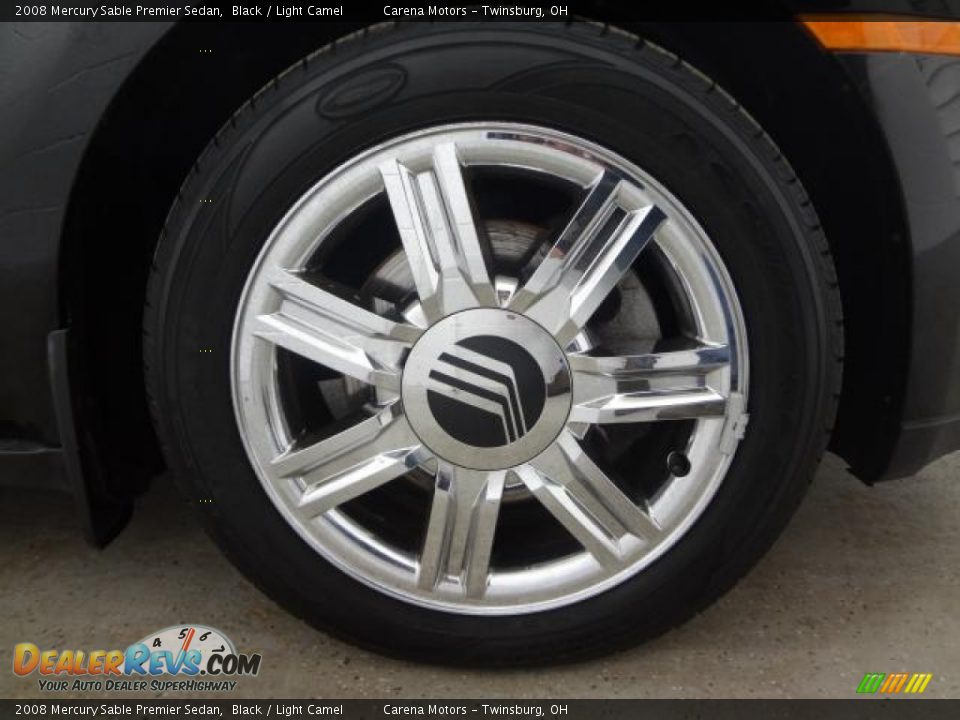 2008 Mercury Sable Premier Sedan Black / Light Camel Photo #36