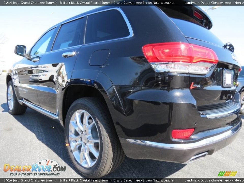 2014 Jeep Grand Cherokee Summit Brilliant Black Crystal Pearl / Summit Grand Canyon Jeep Brown Natura Leather Photo #2