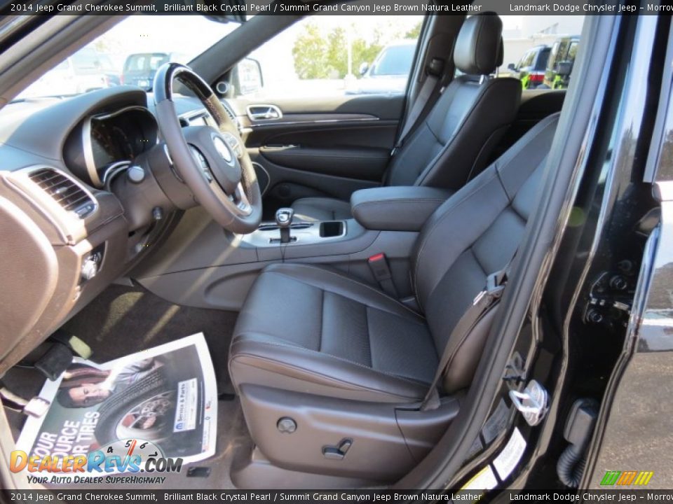 Summit Grand Canyon Jeep Brown Natura Leather Interior - 2014 Jeep Grand Cherokee Summit Photo #6