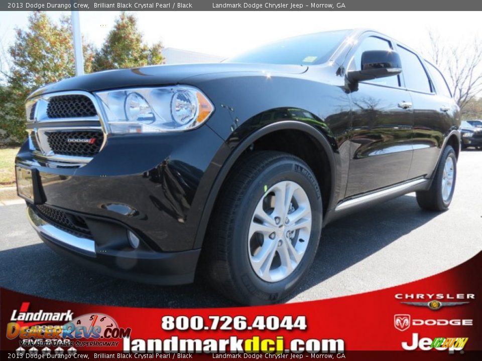 2013 Dodge Durango Crew Brilliant Black Crystal Pearl / Black Photo #1