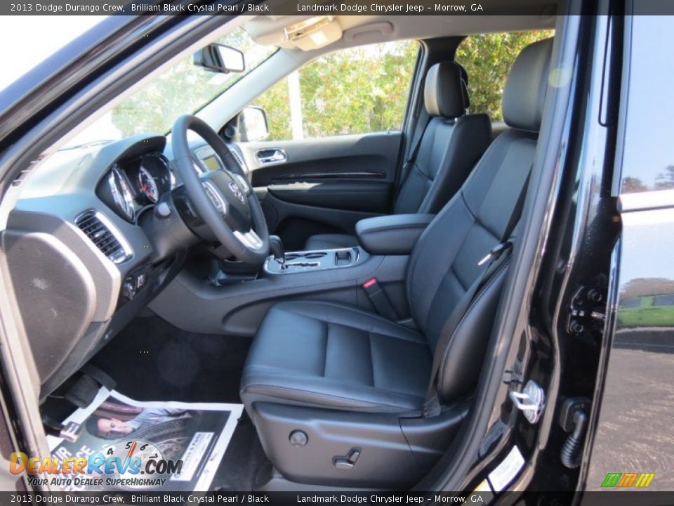 2013 Dodge Durango Crew Brilliant Black Crystal Pearl / Black Photo #6