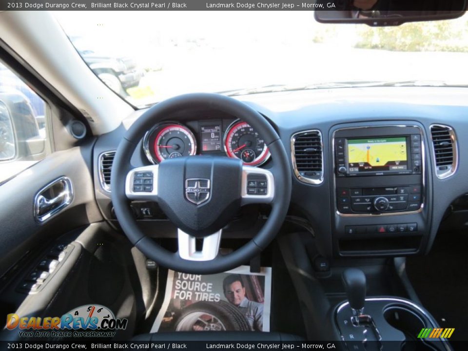 2013 Dodge Durango Crew Brilliant Black Crystal Pearl / Black Photo #8