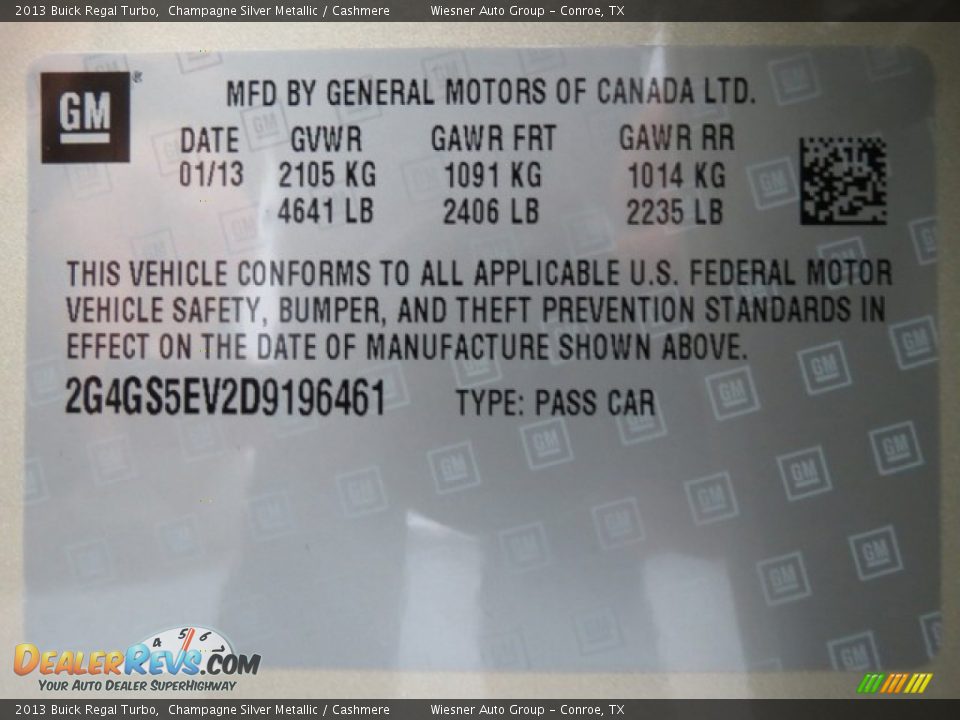 2013 Buick Regal Turbo Champagne Silver Metallic / Cashmere Photo #7