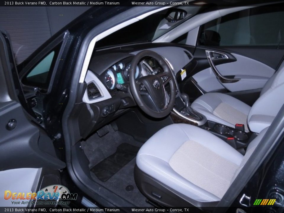 2013 Buick Verano FWD Carbon Black Metallic / Medium Titanium Photo #4