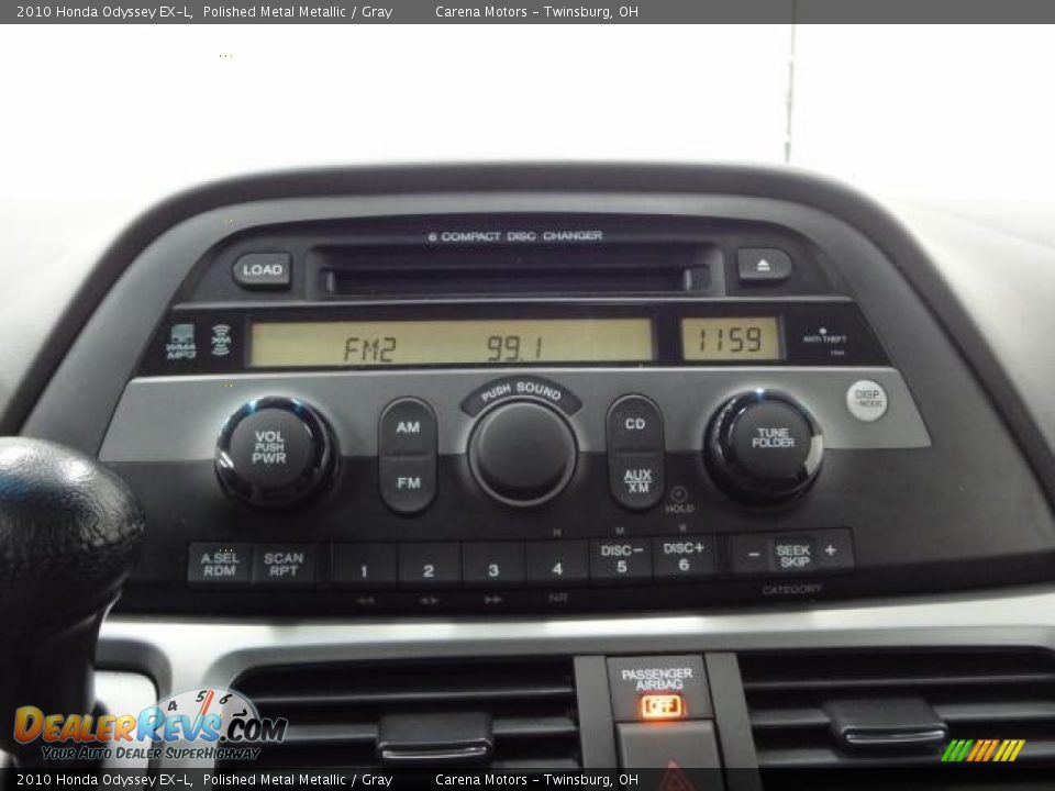 2010 Honda Odyssey EX-L Polished Metal Metallic / Gray Photo #14