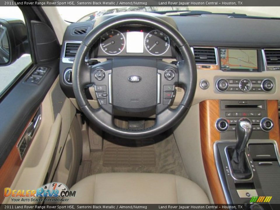 2011 Land Rover Range Rover Sport HSE Santorini Black Metallic / Almond/Nutmeg Photo #13