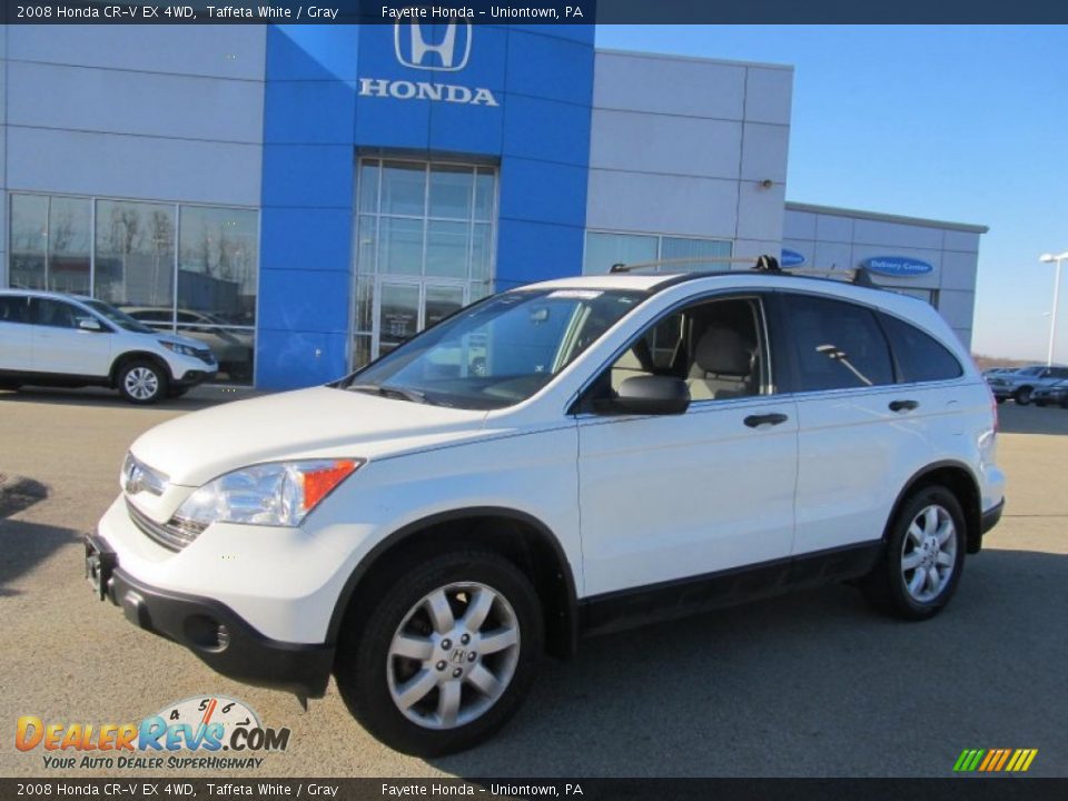 2008 Honda CR-V EX 4WD Taffeta White / Gray Photo #1