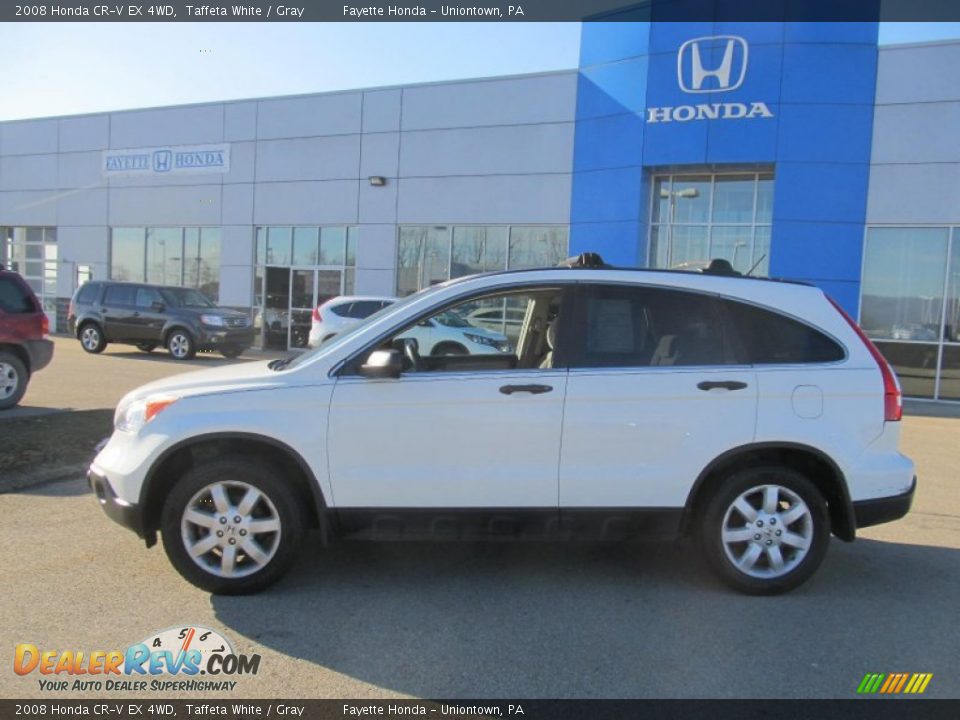 2008 Honda CR-V EX 4WD Taffeta White / Gray Photo #2