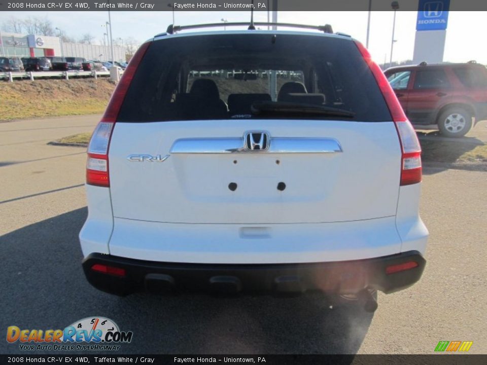 2008 Honda CR-V EX 4WD Taffeta White / Gray Photo #3